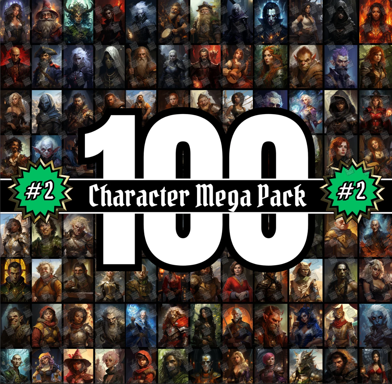 100 D&D Character Portraits Mega Pack Vol2