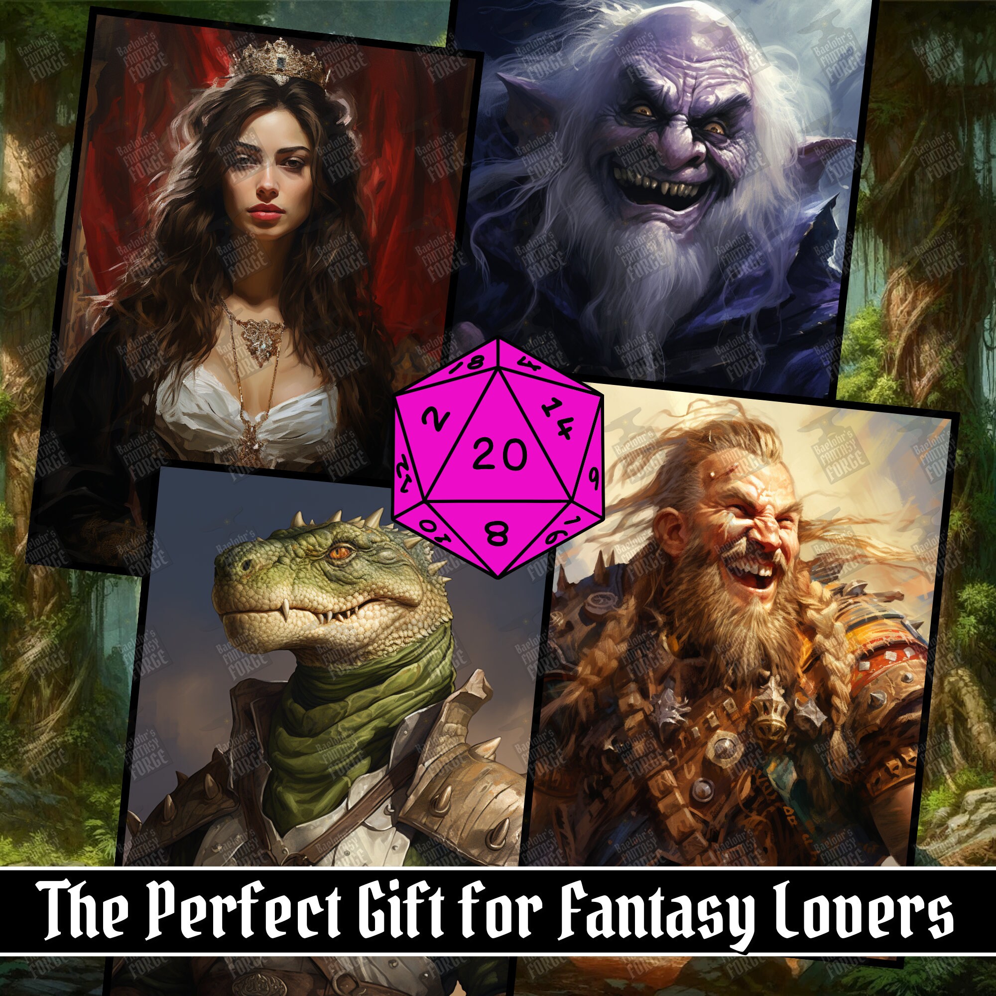 100 D&D Character Portraits Mega Pack Vol1