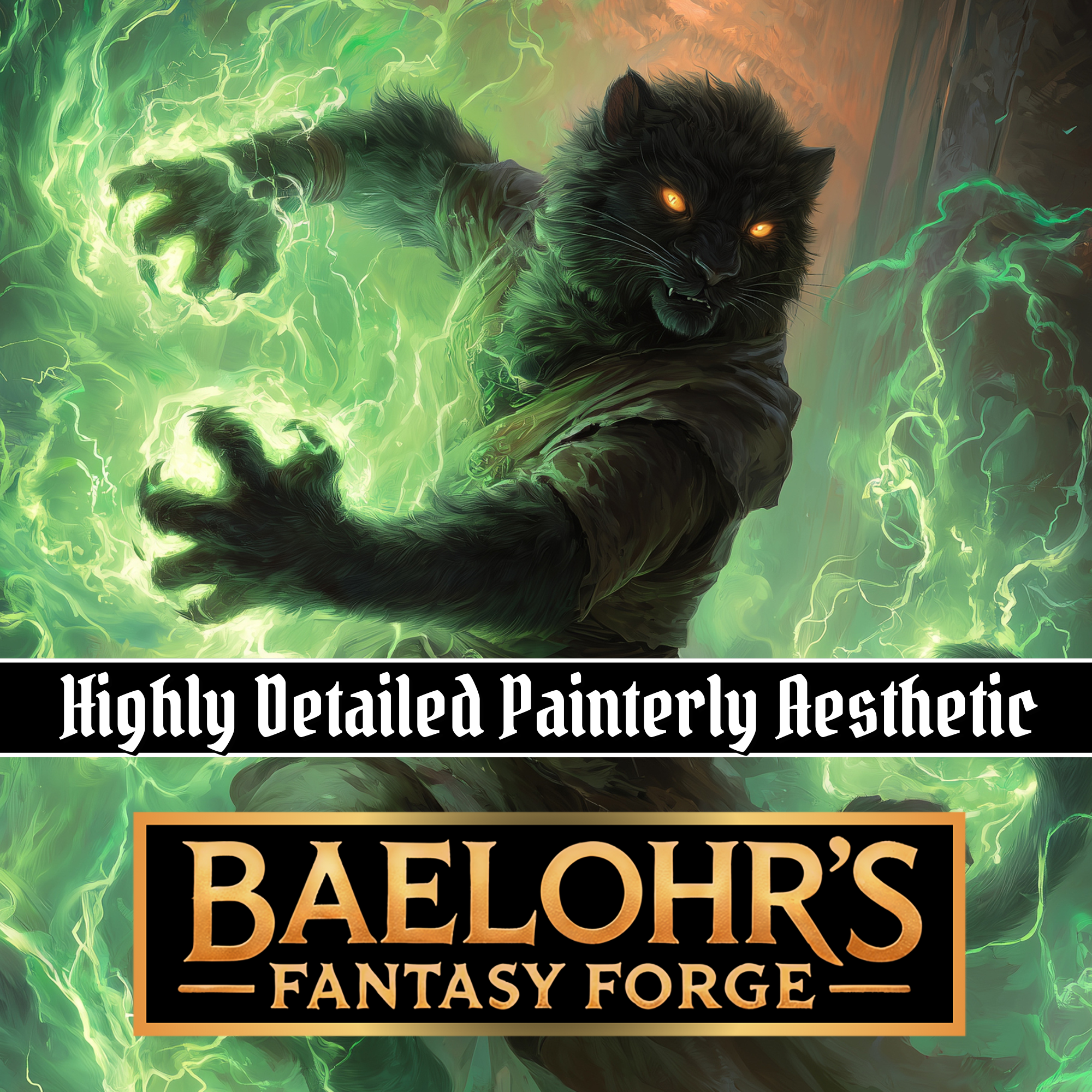 20 D&D Tabaxi Spellcaster Character Portrait Pack Vol2