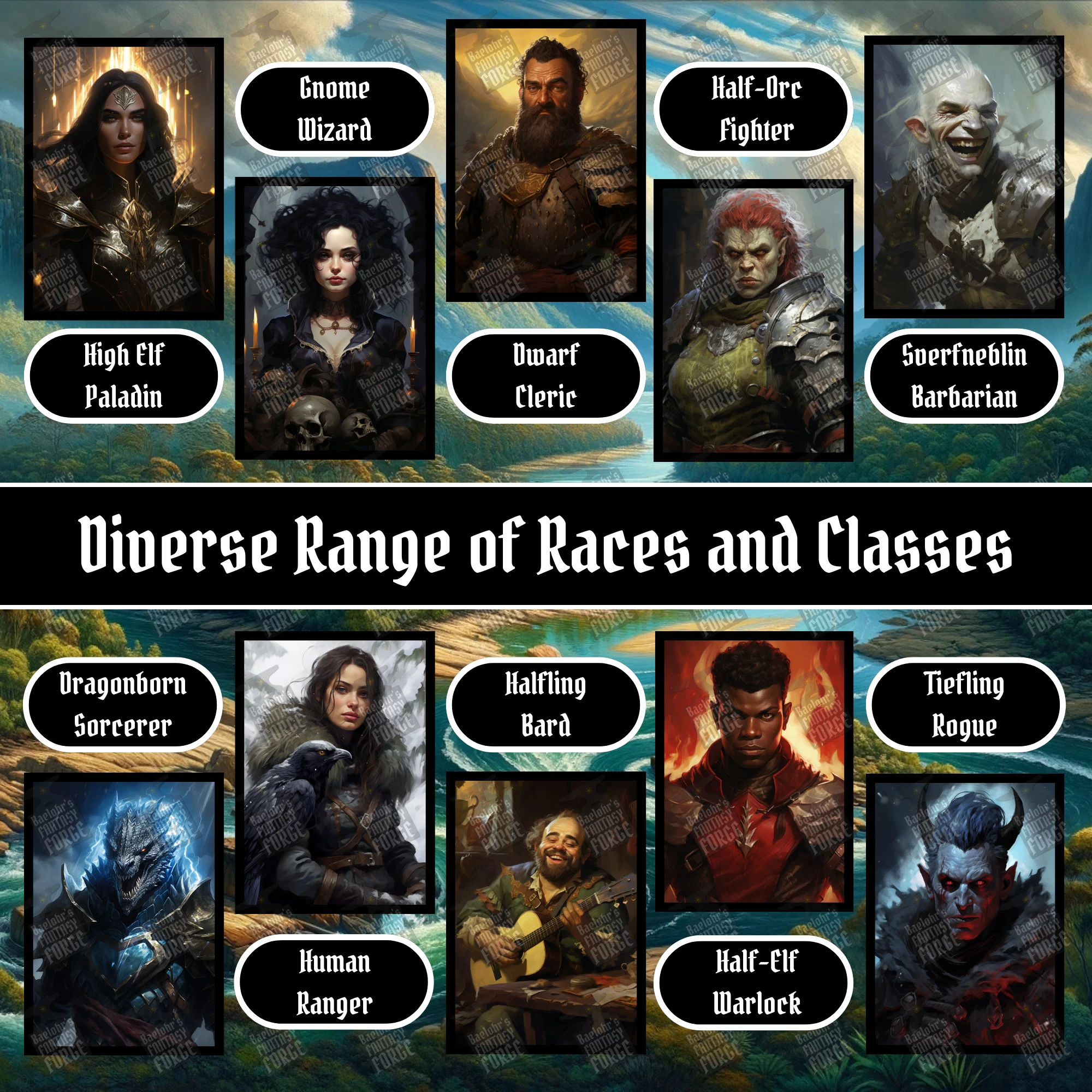 100 D&D Character Portraits Mega Pack Vol7