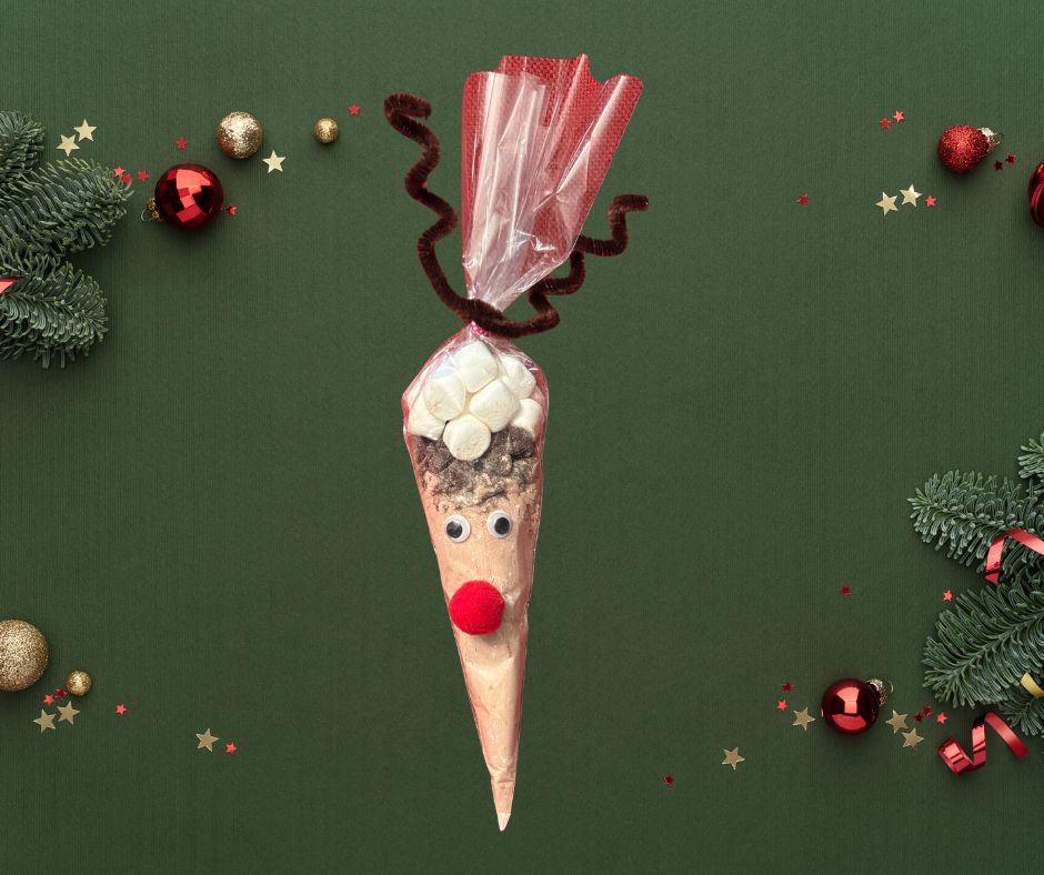 Reindeer Hot Chocolate Cone
