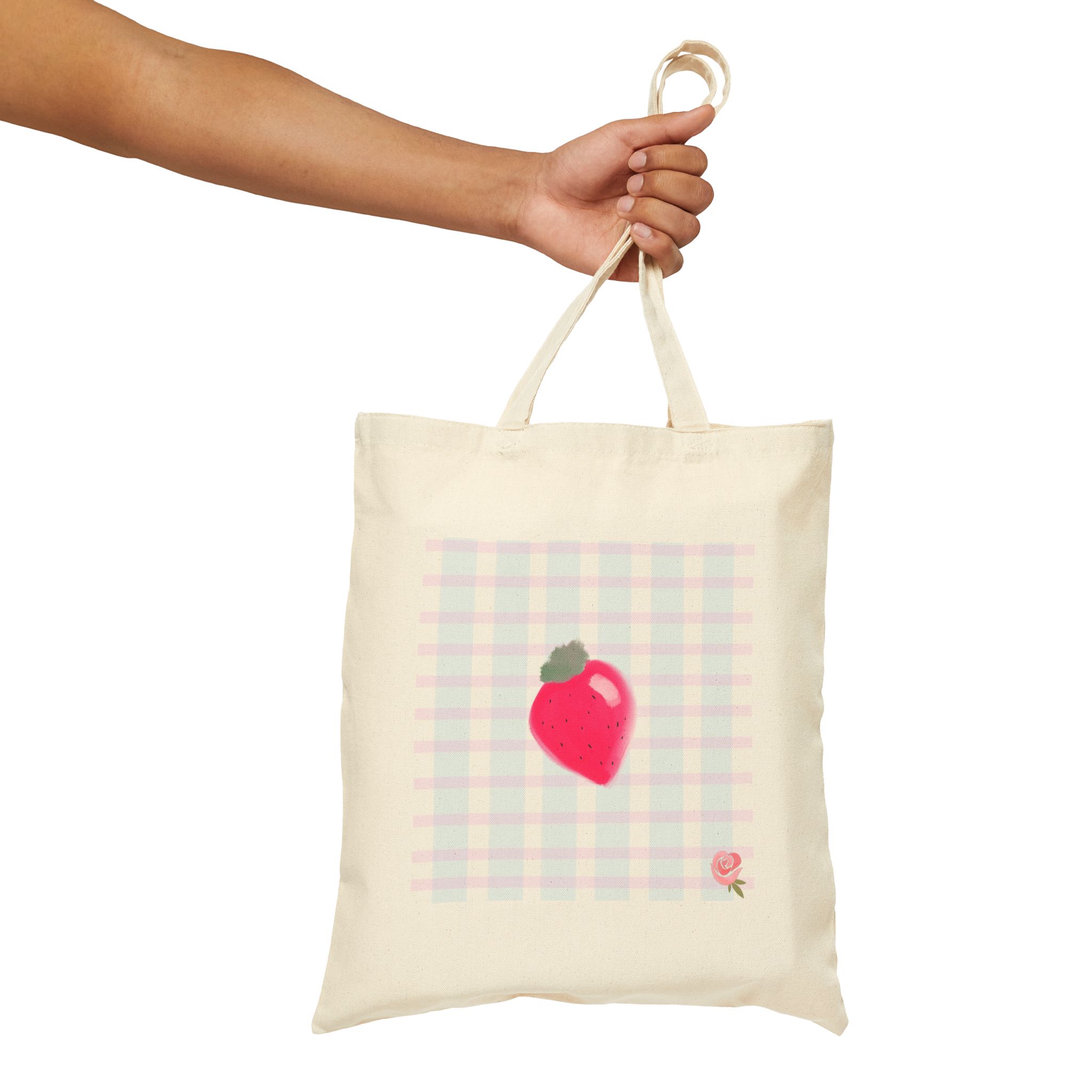 Strawberry Gingham Tote 