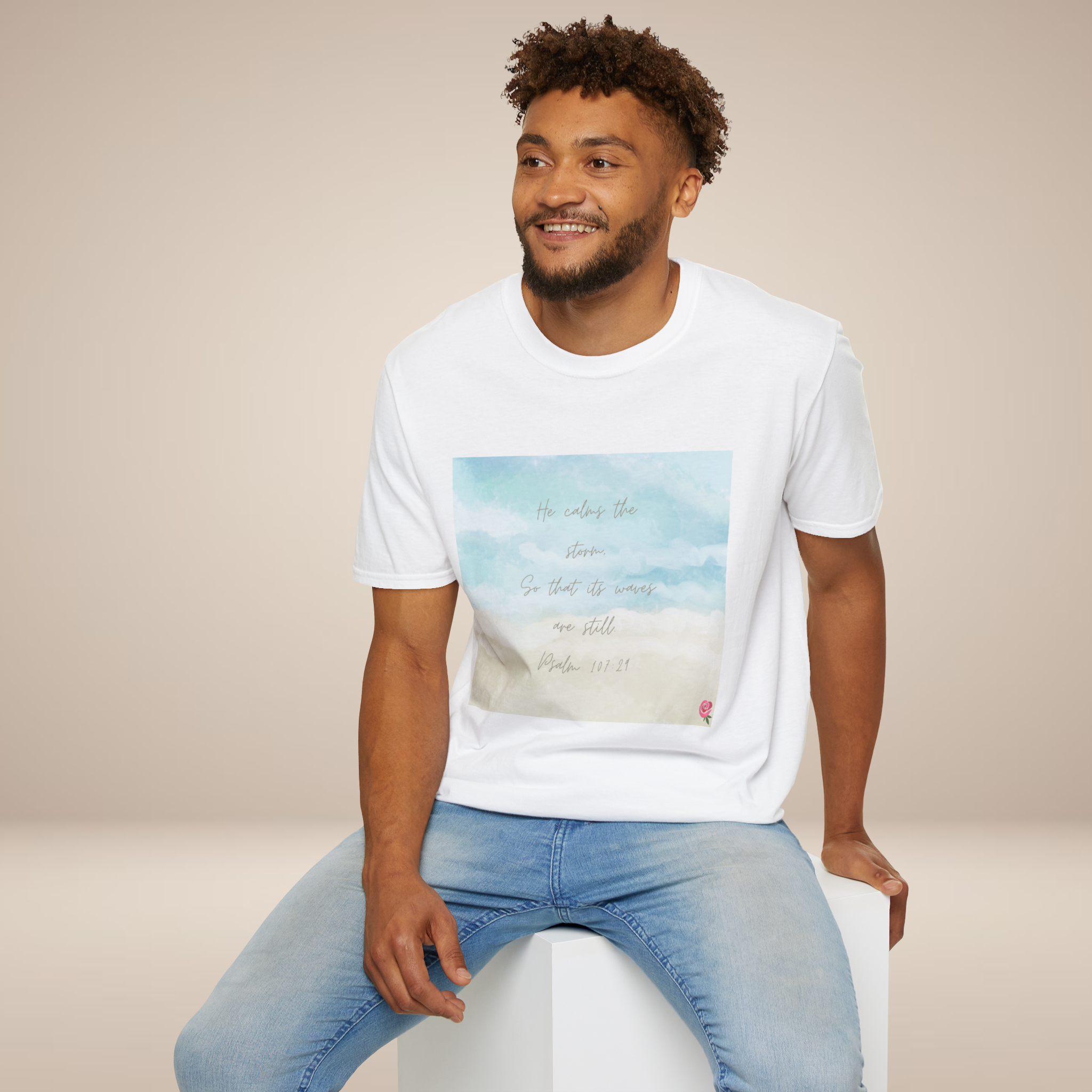 Calming Sand & Sea Psalm 107:29 Shirt 