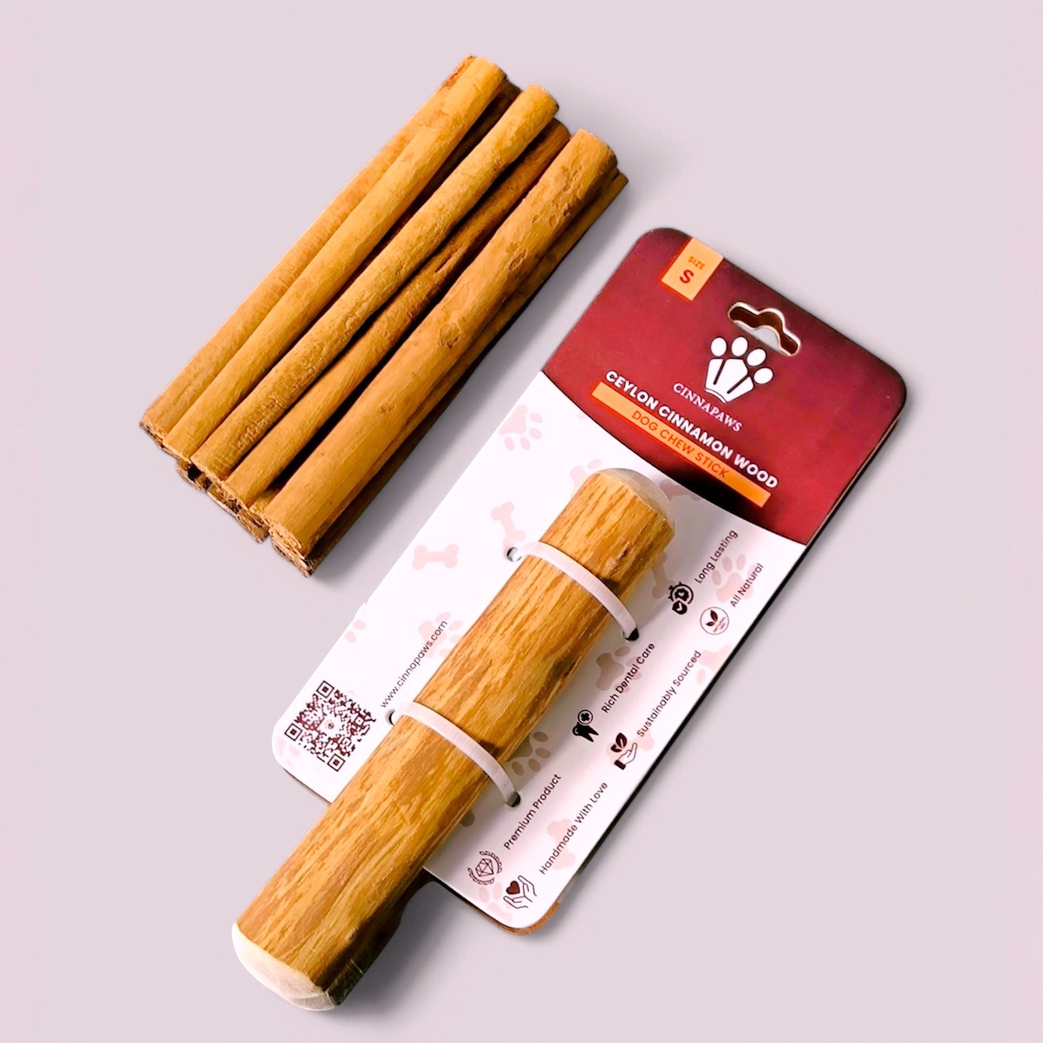 Cinnamon Wood Dog Chew Stick Toy - Small (Single Pack)