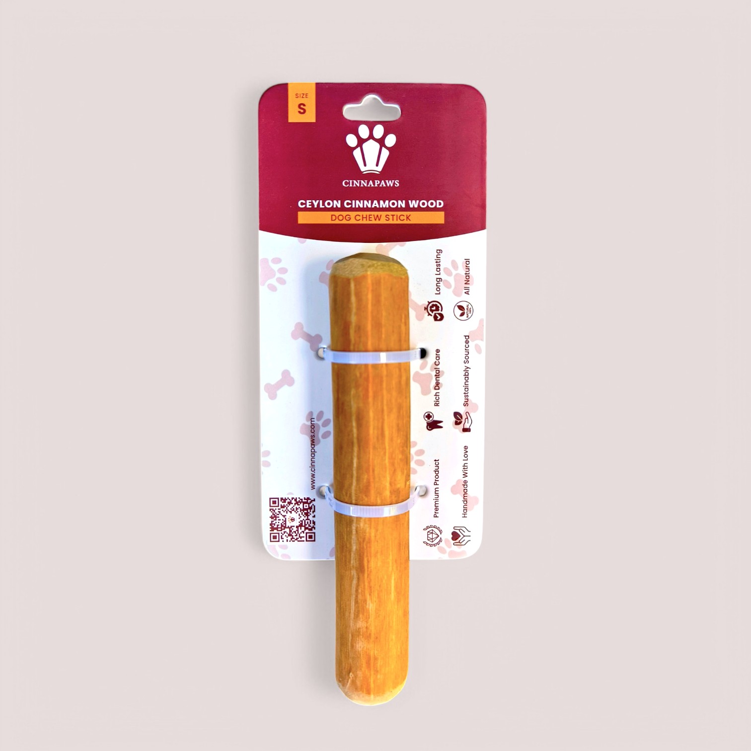 Cinnamon Wood Dog Chew Stick Toy - Small (Single Pack)