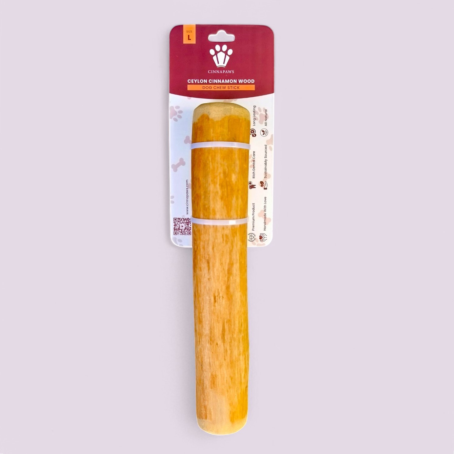 Cinnamon Wood Dog Chew Stick Toy - Large (Single Pack)