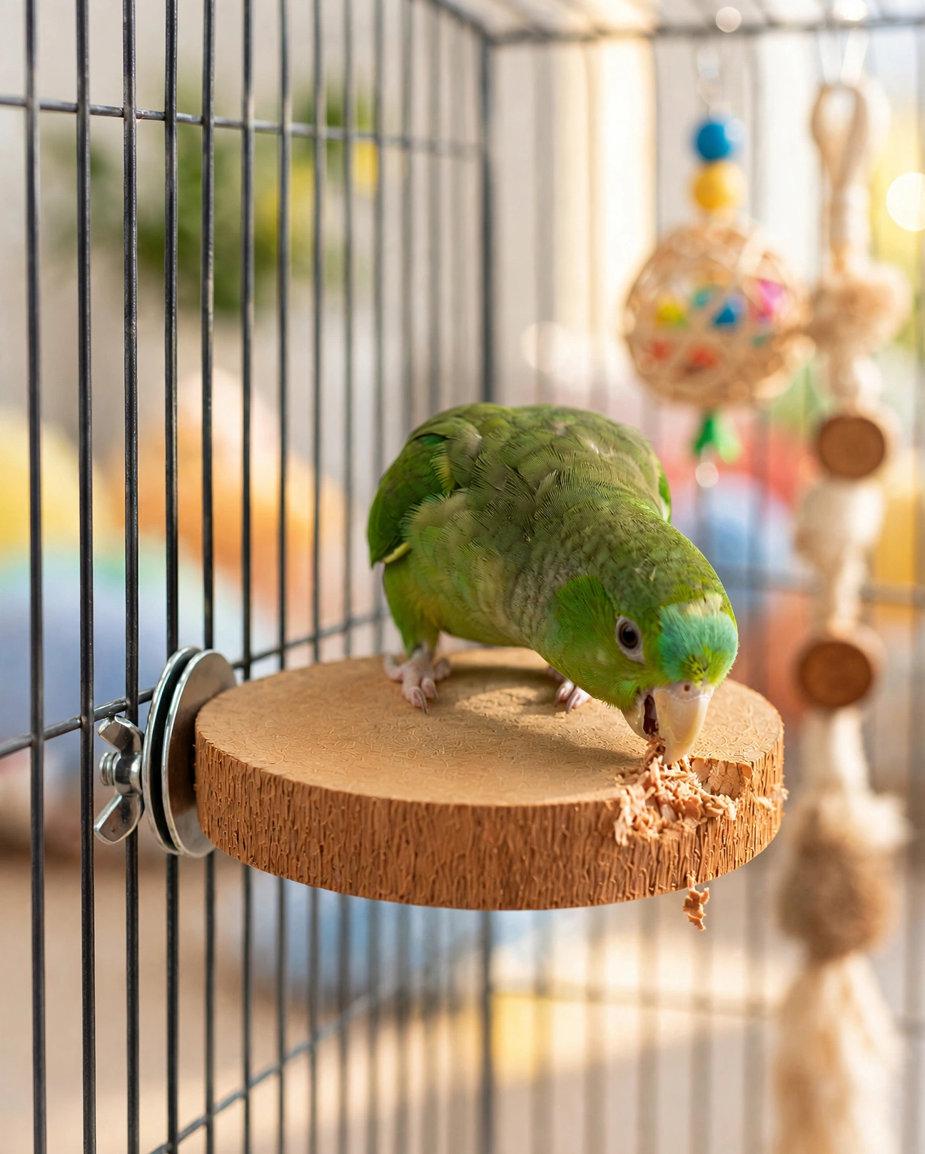 CINNAPERCH Ceylon Cinnamon Wood Platform Bird Chew - Perch  ( Small ) 