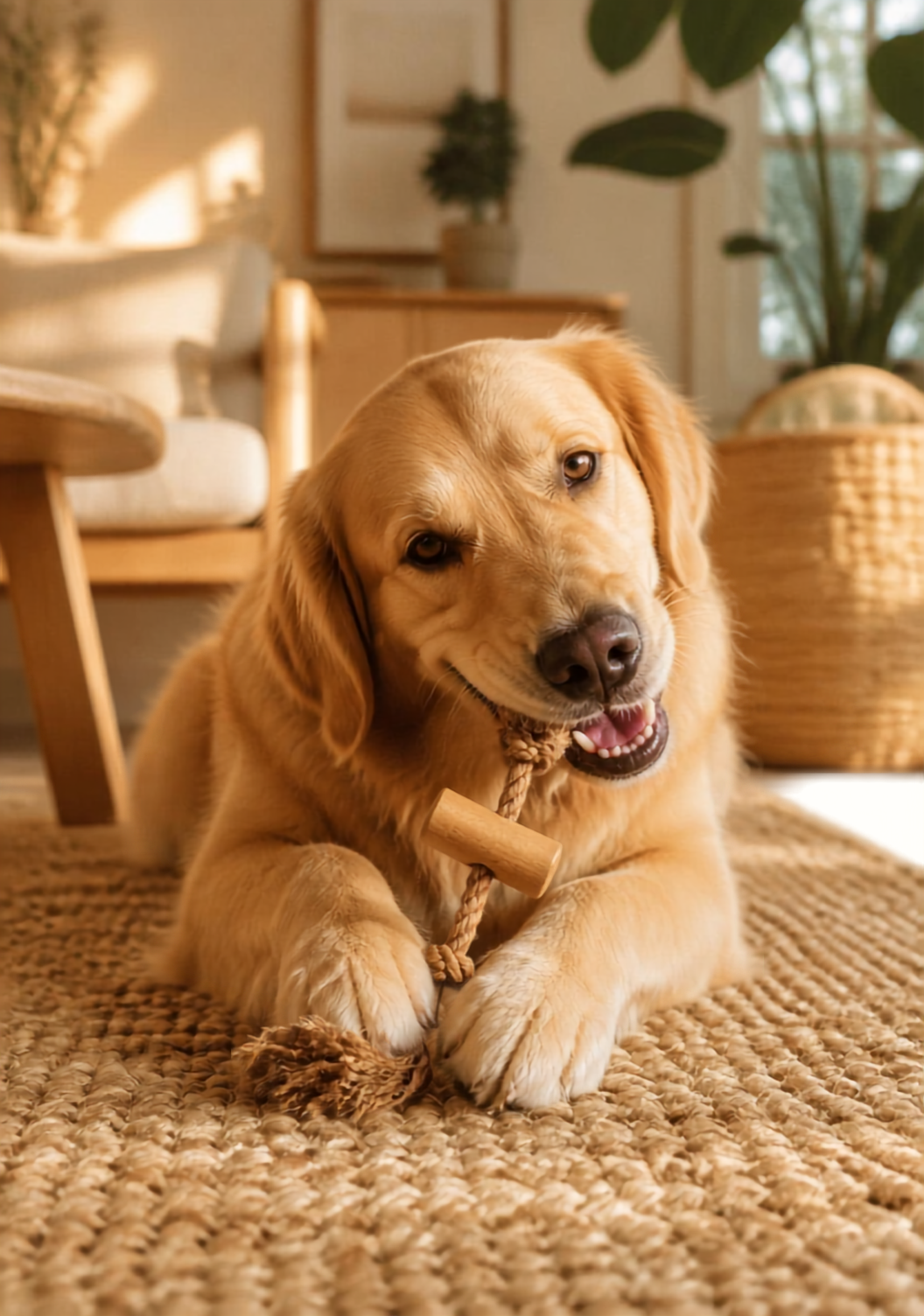 CINNACOCO Cinnamon Wood + Coco Rope Tug & Chew Toy