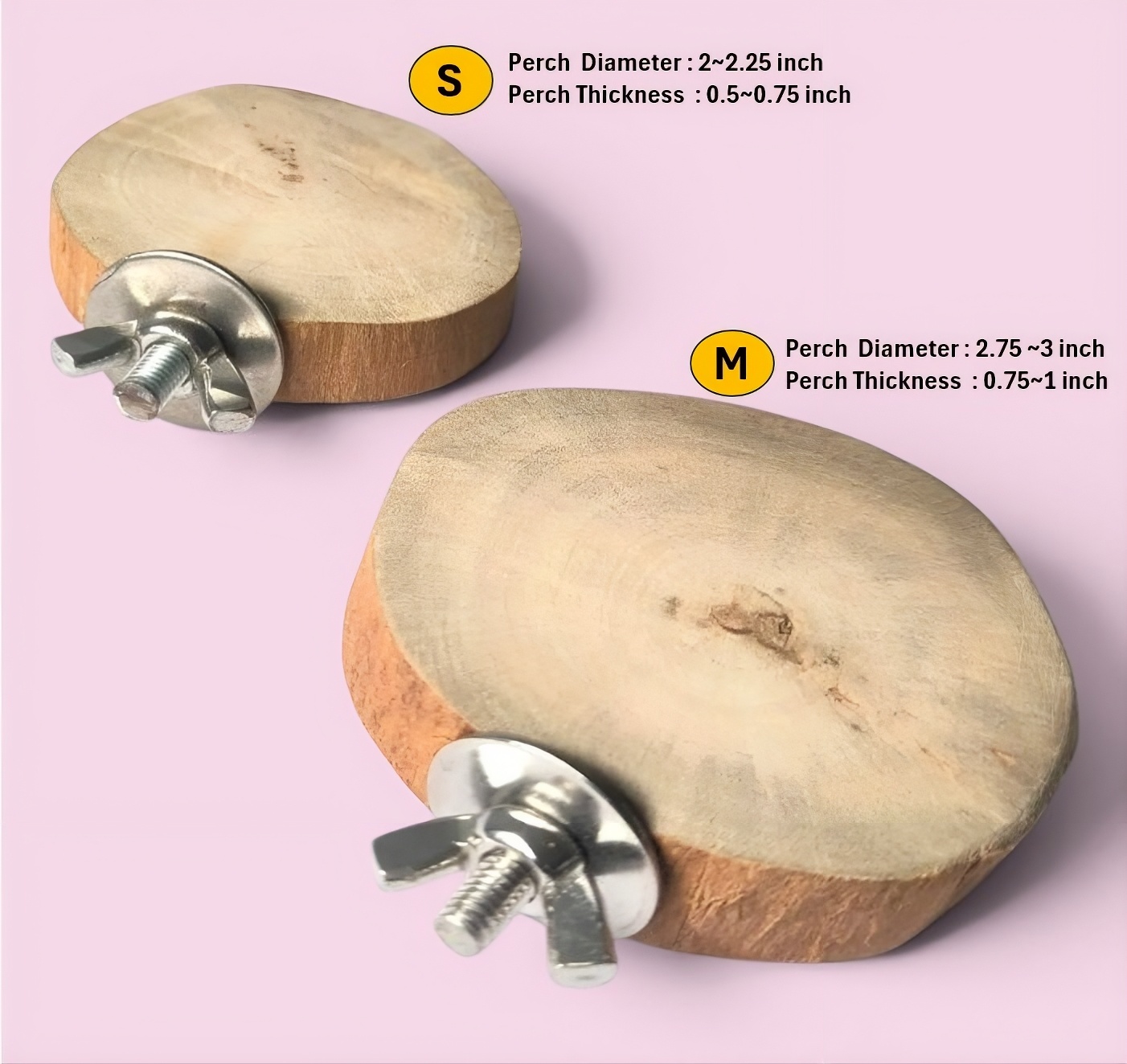 CINNAPERCH Ceylon Cinnamon Wood Platform Bird Chew - Perch  ( Small ) 