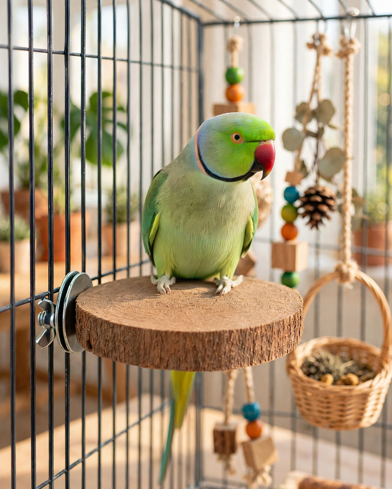 CINNAPERCH Ceylon Cinnamon Wood Platform Bird Chew - Perch  ( Medium ) 