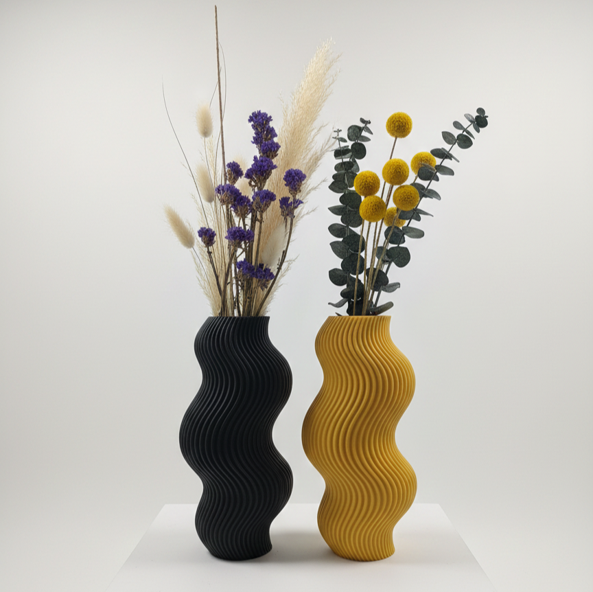 Dalgalı Modern Vazo