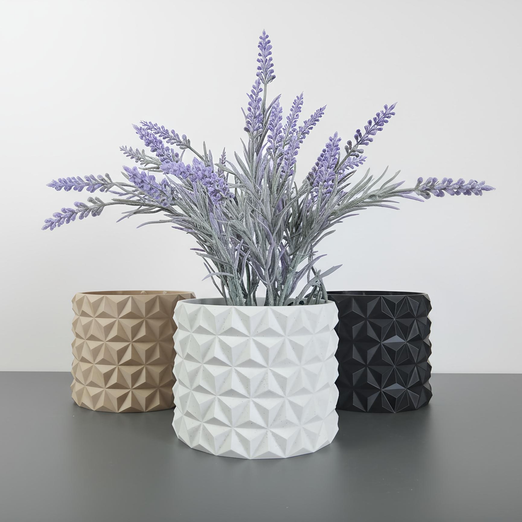 Modern Geometrik Dekoratif Saksı