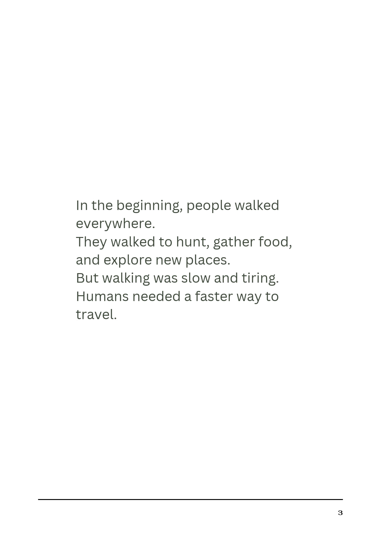 A Story of Transportation 