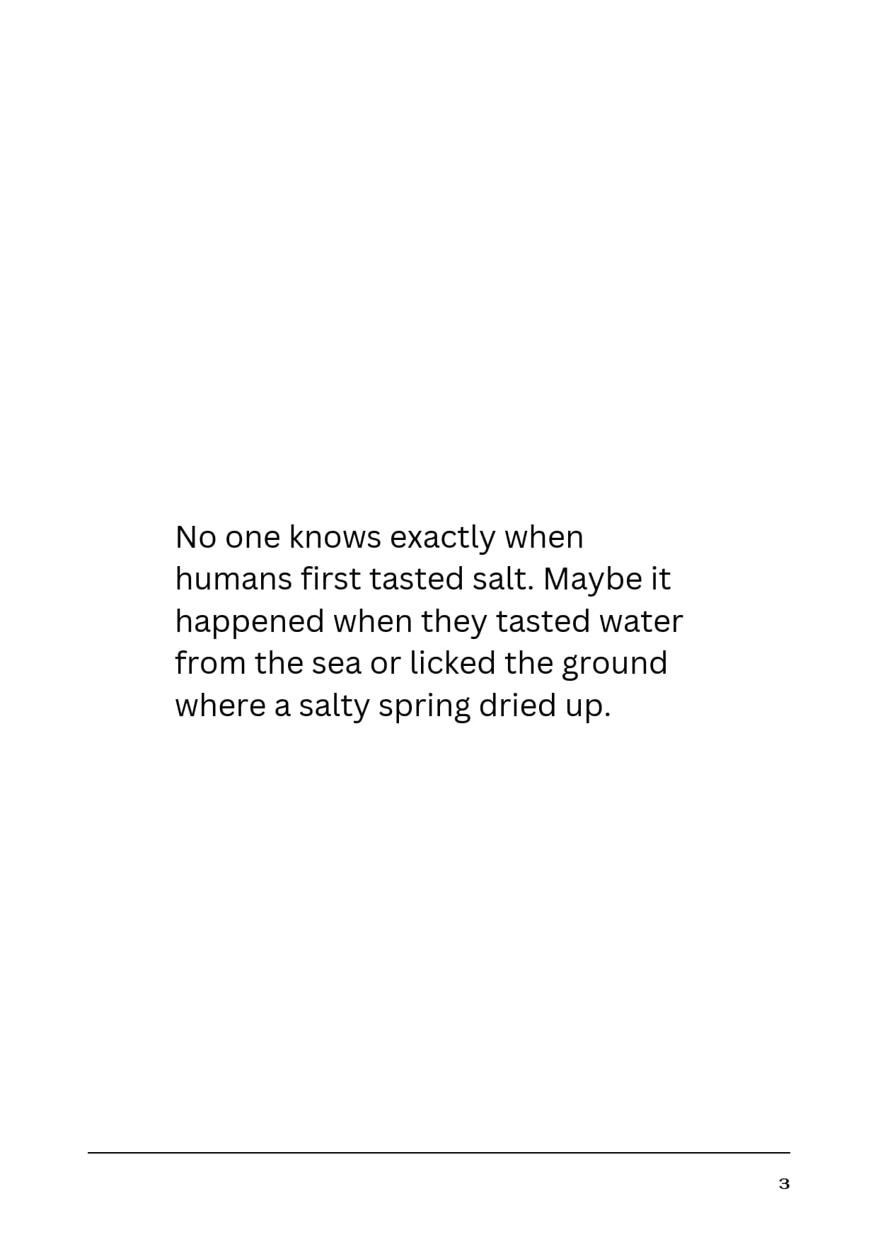 A Story of Salt