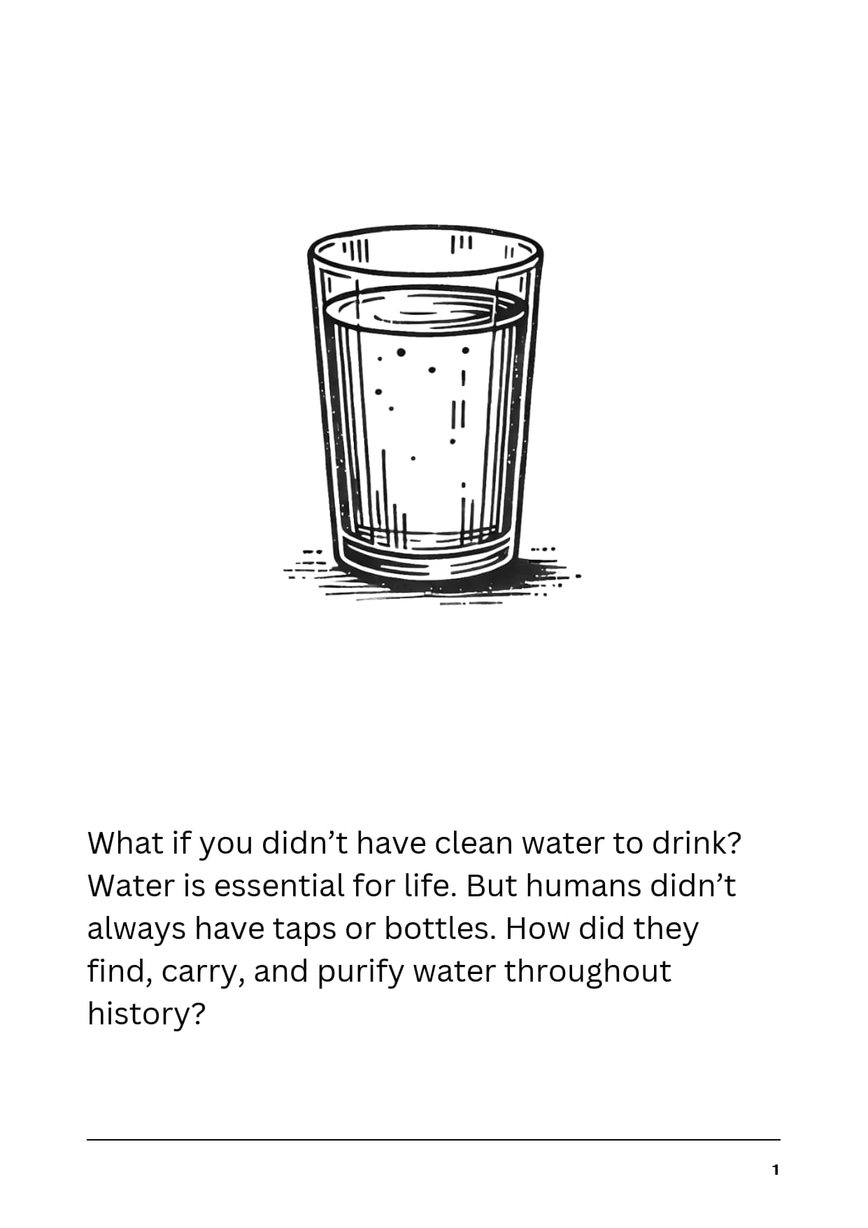 A Story of Drinking Water 