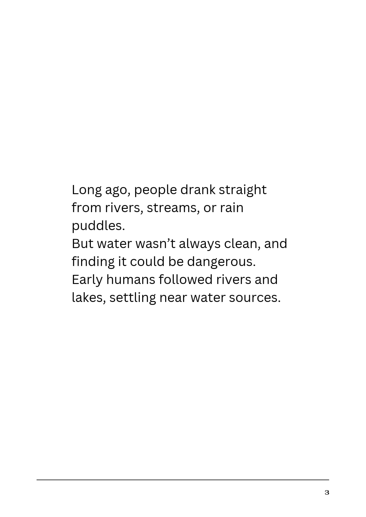 A Story of Drinking Water 