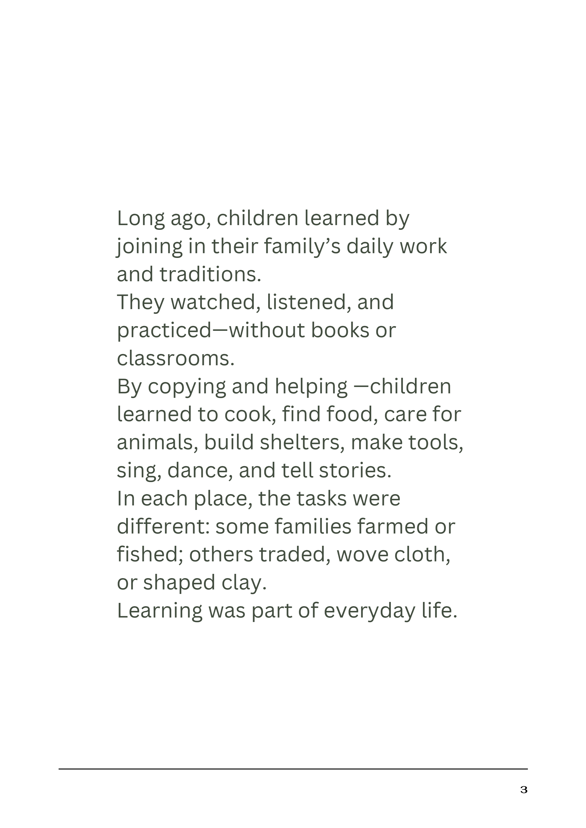 A Story of Education