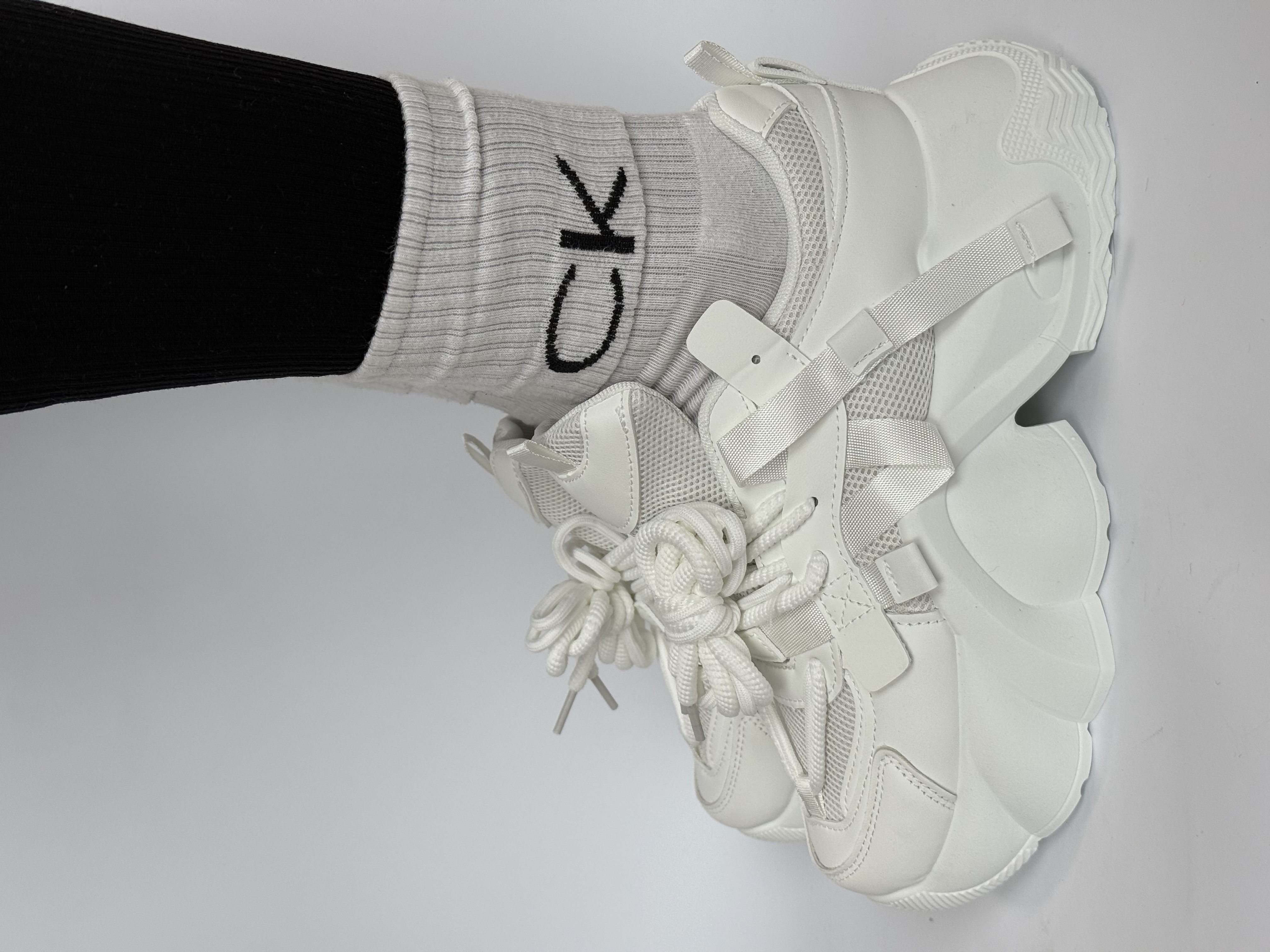 Balti sportiniai platforminiai batai (LA307)