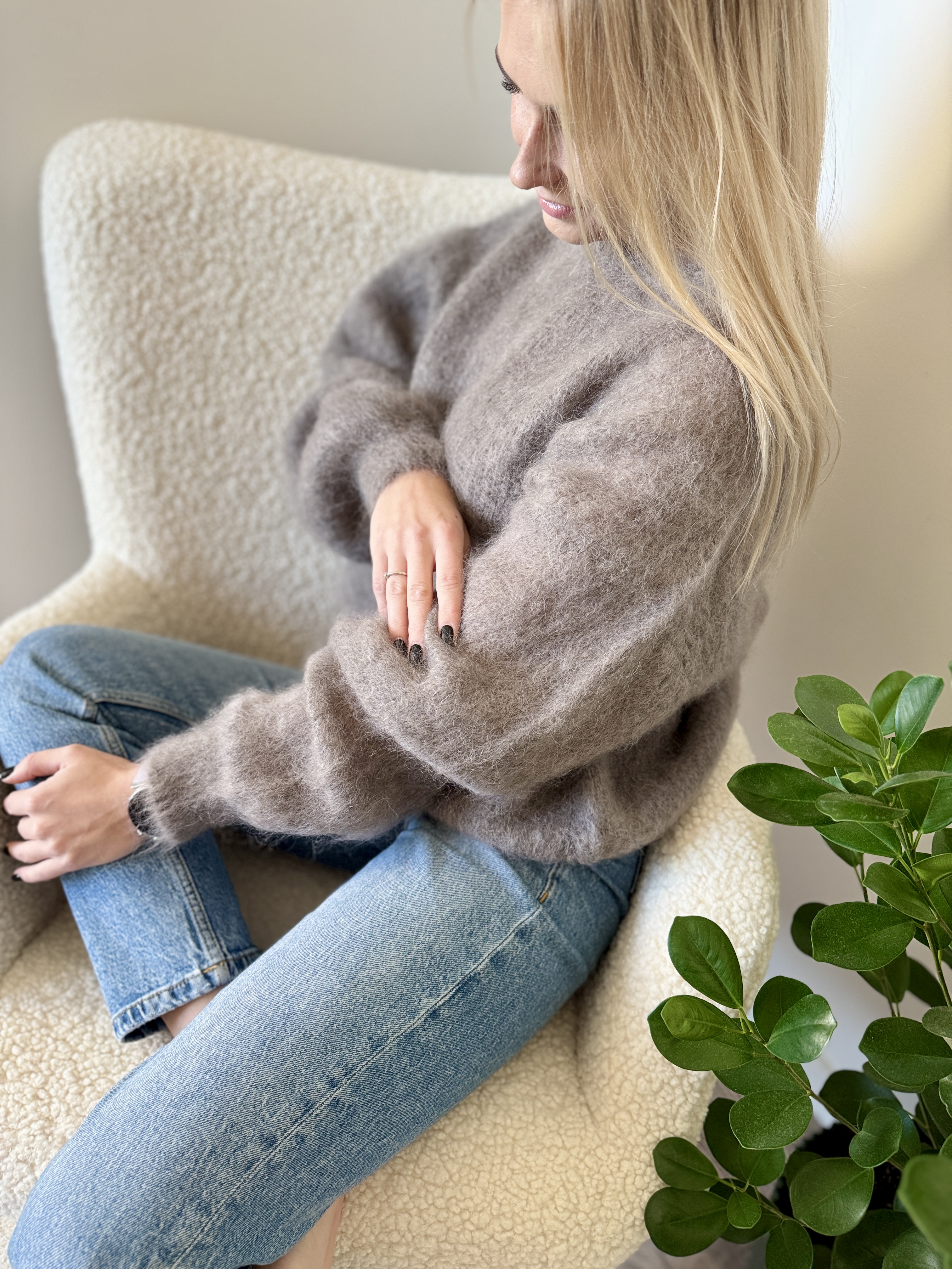 Pūkuotas megztinis „Kid Mohair“