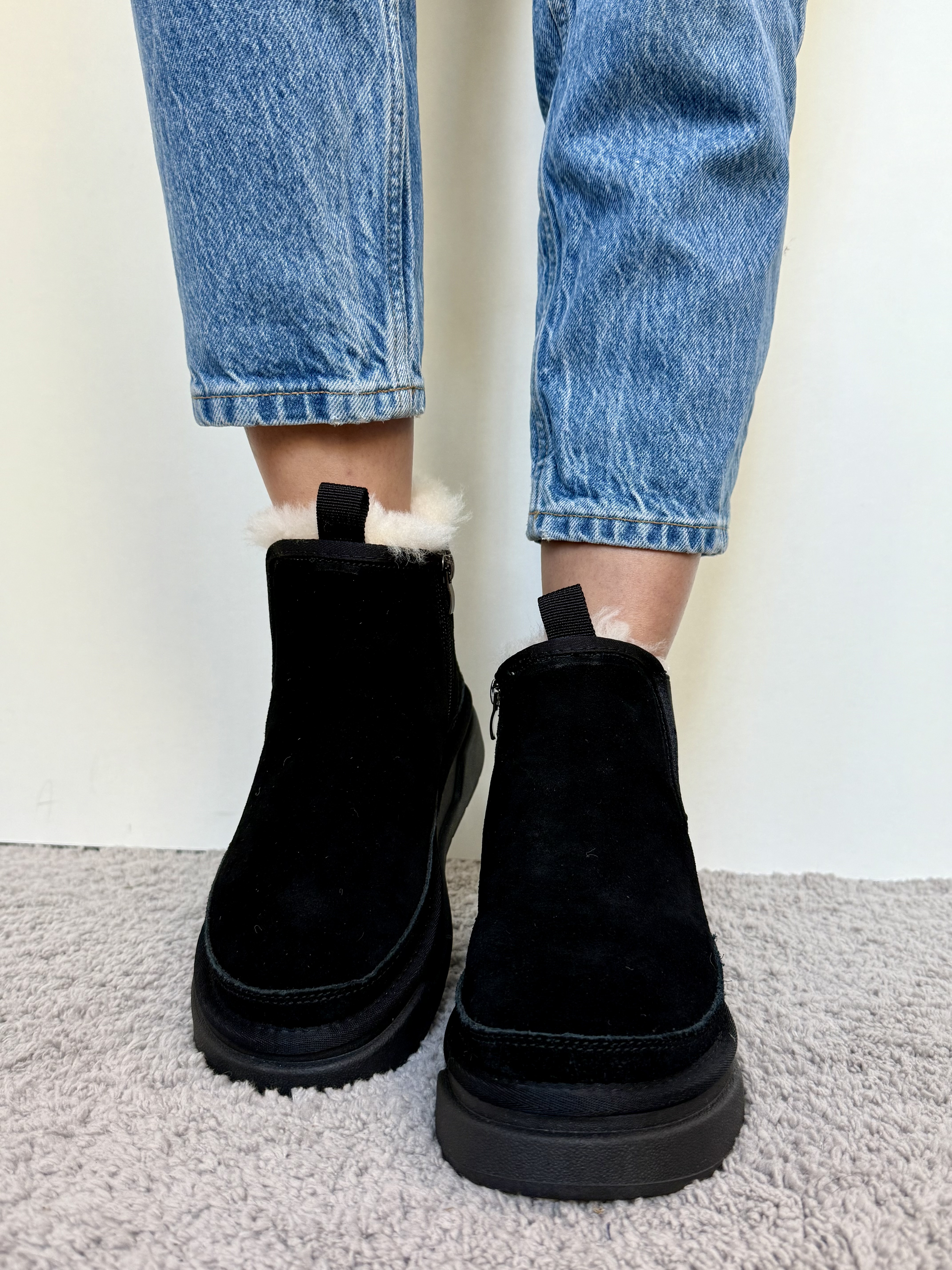 Juodi verstos odos aulinukai su vilna (A6801)