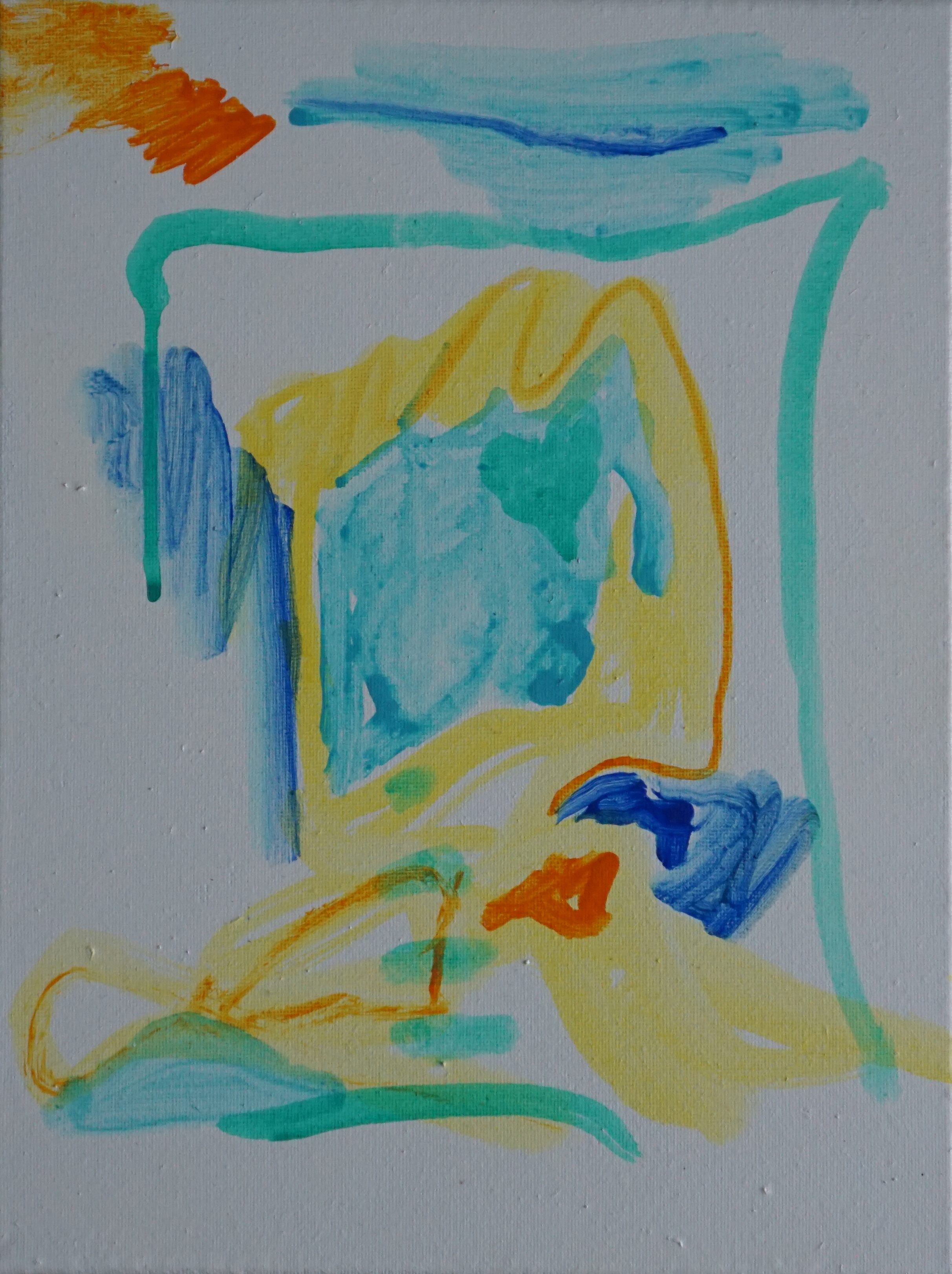 Abstract Painting 2023 Kevo 12in x 9in Stretched canvas- Acrylic paint
