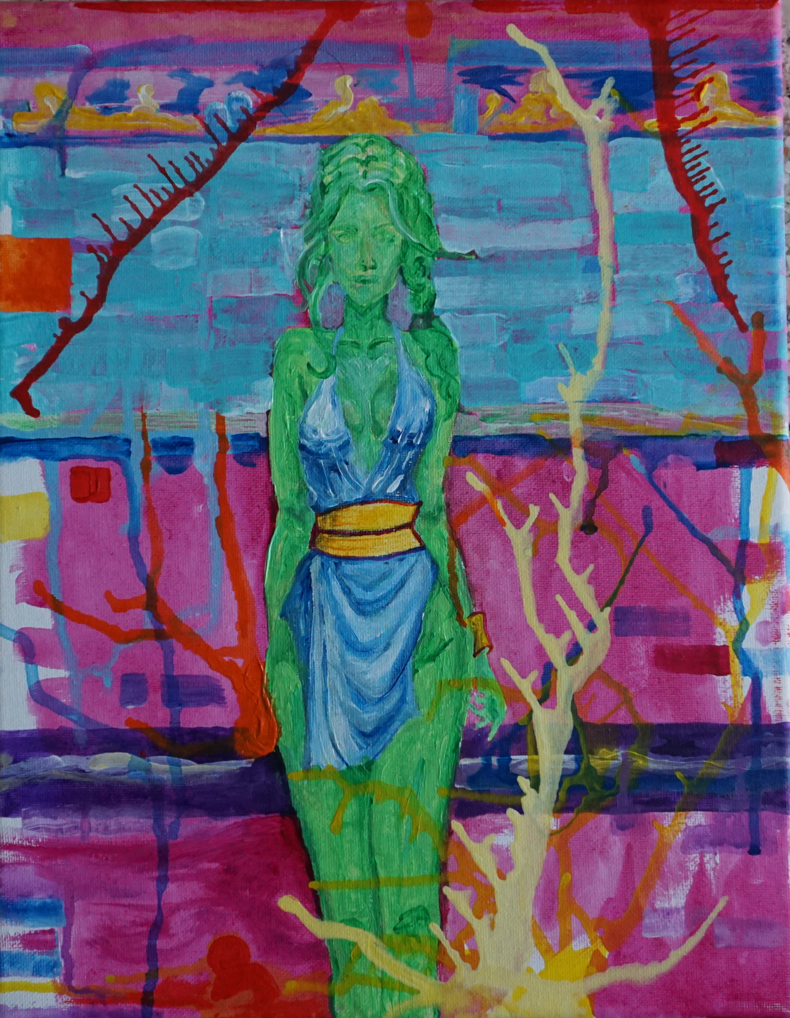 "Goddess" 2024 Painting Kevo 11in x 14in - Stretched canvas- acrylic paint