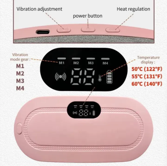 Portable Menstrual Heating Massager belt for Period Cramp and Muscular Pain Relief