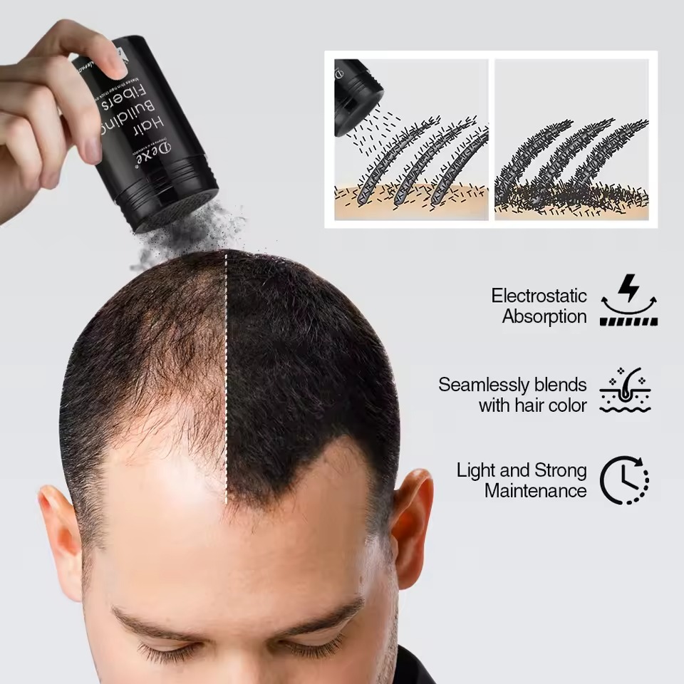 DEXE Hair Building Fibers | Black Hair