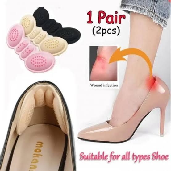 1 pair of Butterfly Insole Pair Heel Liner Grips Protector Anti Keep Abreast Heel Pads Foot Care Insert Cushion