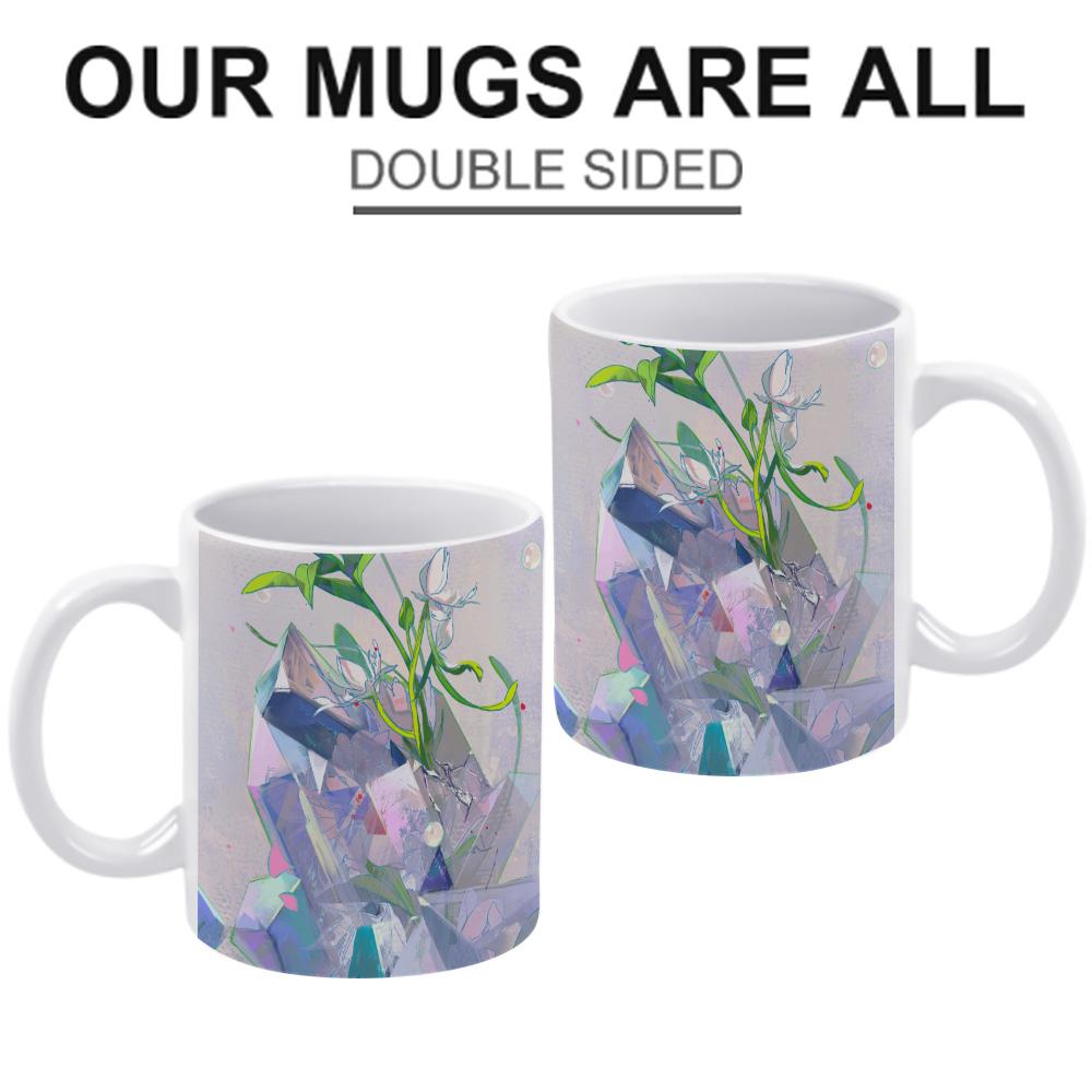 Custom Drinkware 11 Oz White Ceramic Coffee Mug 2 Sides Print Designs