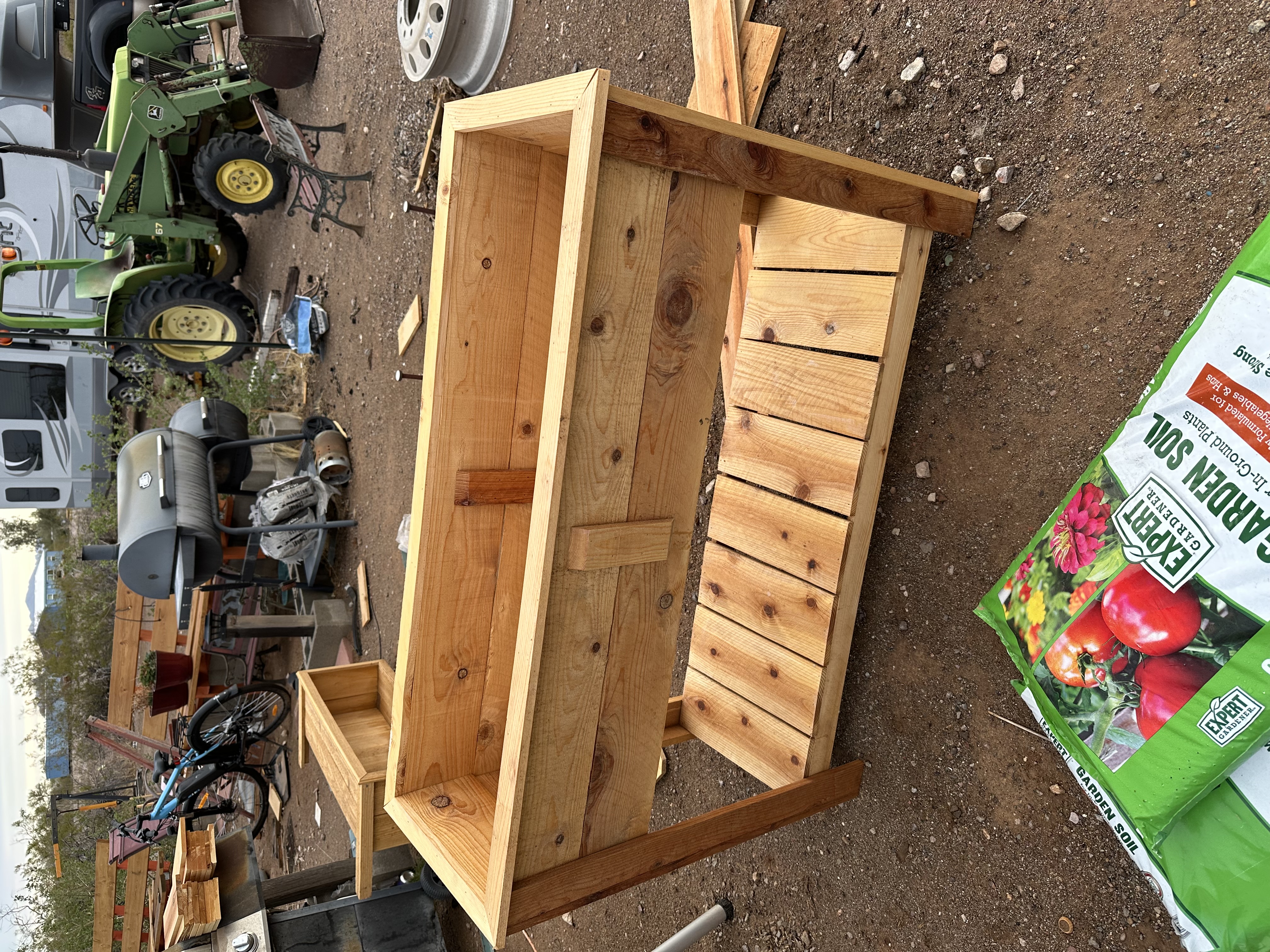 Homemade Raised Cedar Garden Bed