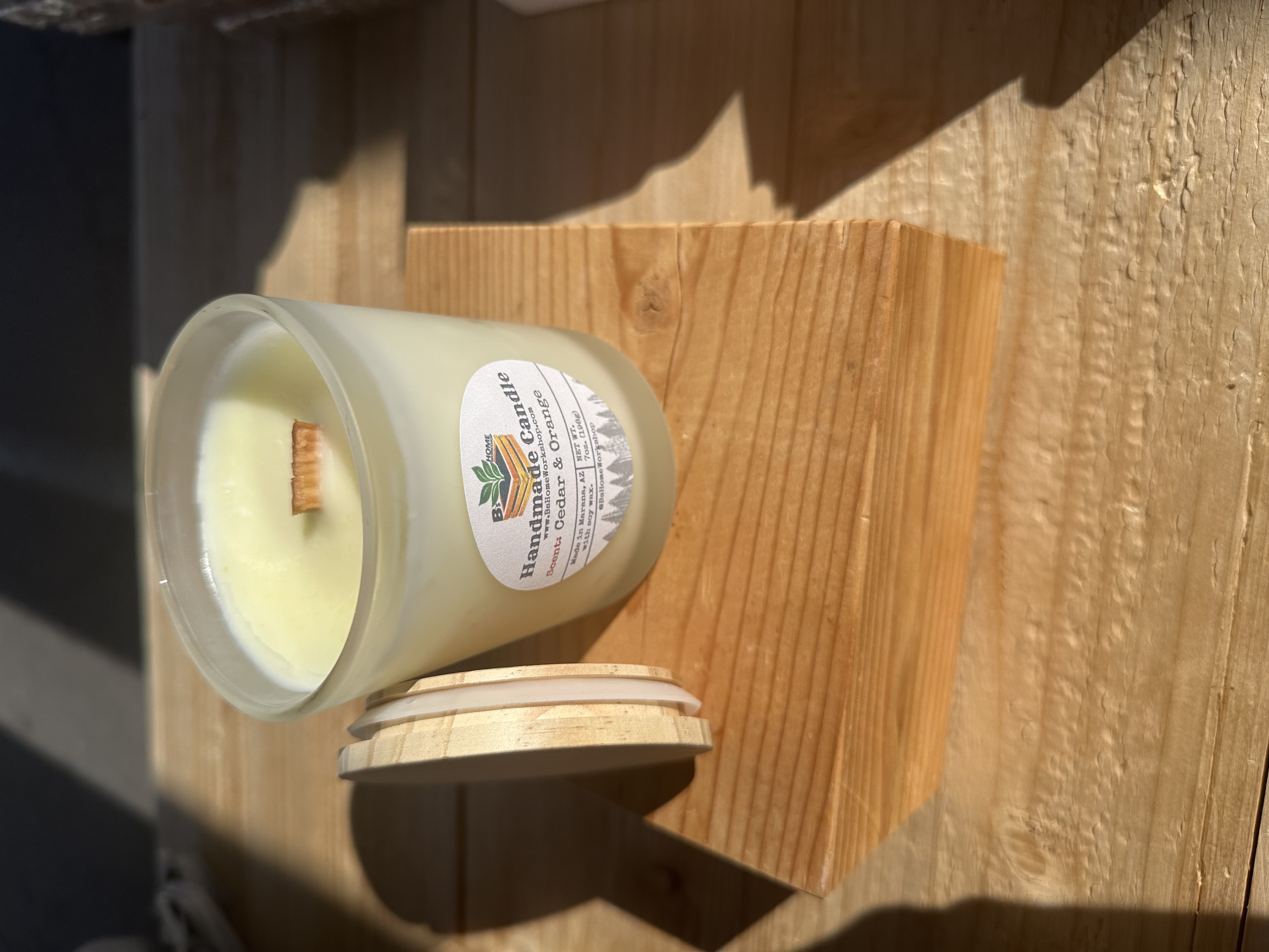 Hand-poured Wood Wick Soy Wax Candles