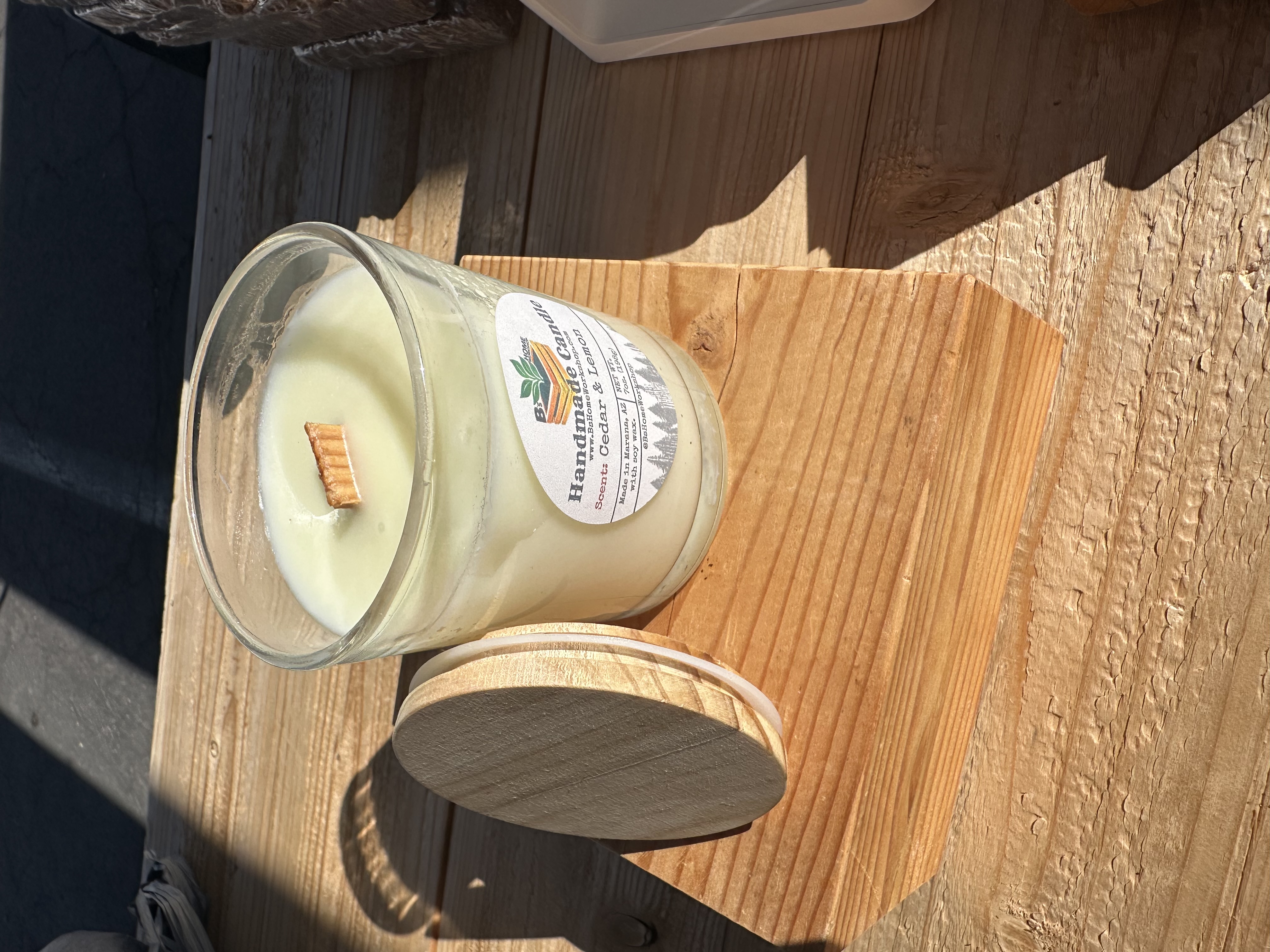 Hand-poured Wood Wick Soy Wax Candles