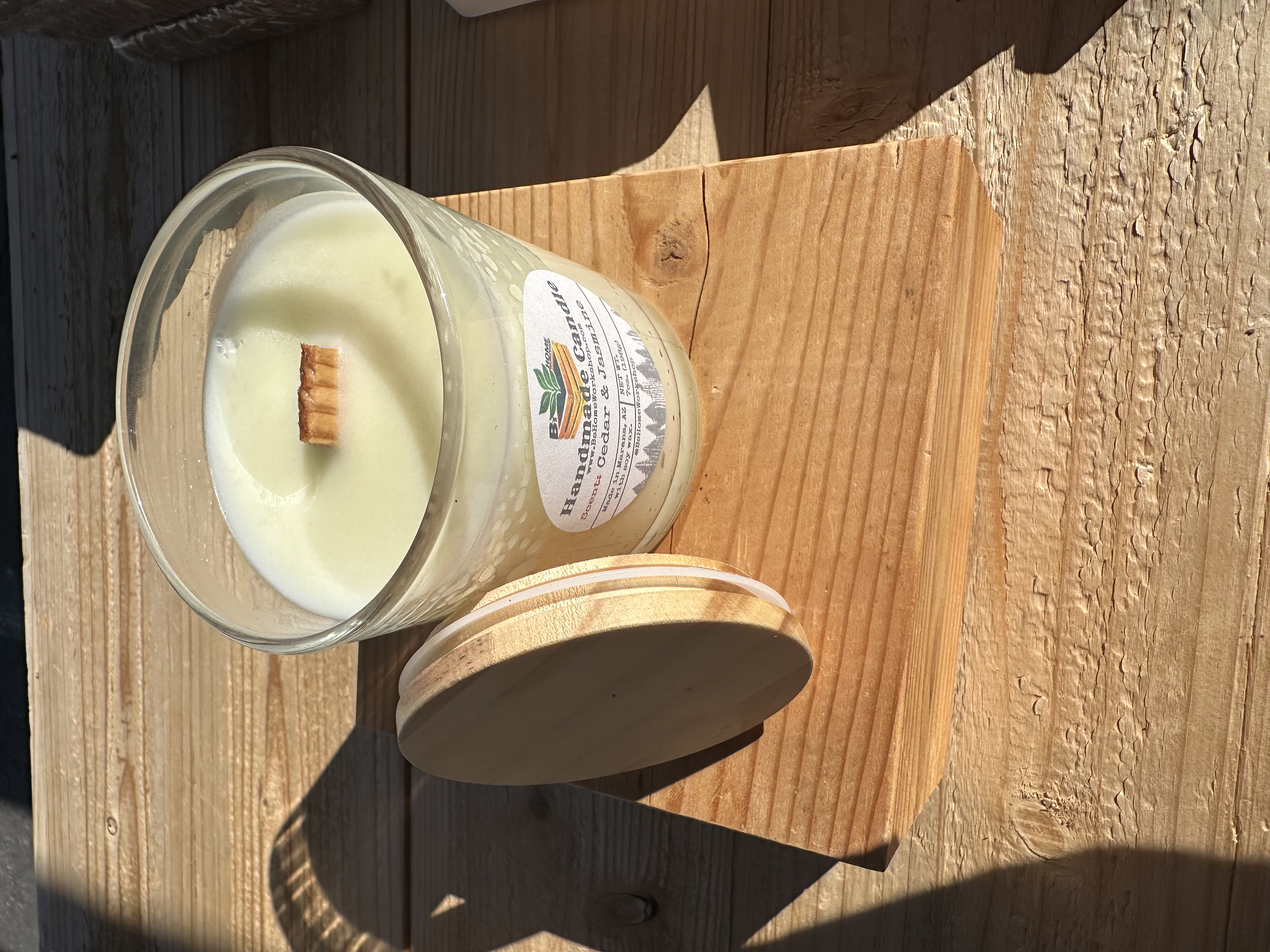 Hand-poured Wood Wick Soy Wax Candles