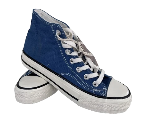 Stylish Turquoise Blue Hi-top Canvas