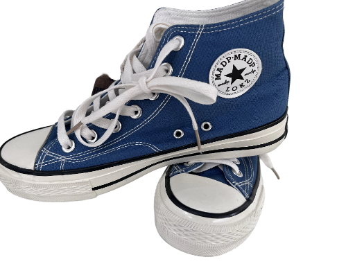 Stylish Turquoise Blue Hi-top Canvas