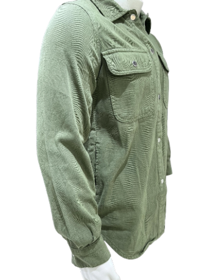 Men's Denim Shirt. Colour:  Army Green