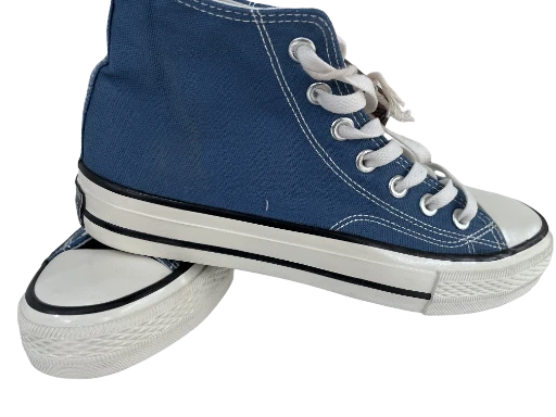 Stylish Turquoise Blue Hi-top Canvas
