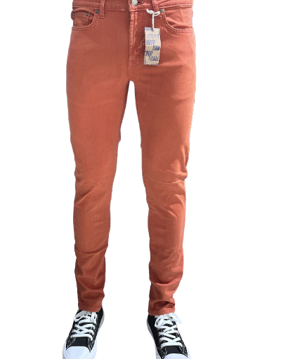 Trendy Stretch Denim Slim Fit for Men- Colour-Pumpkin Patch 
