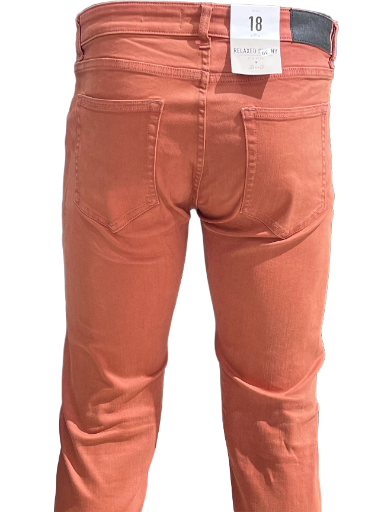 Trendy Stretch Denim Slim Fit for Men- Colour-Pumpkin Patch 