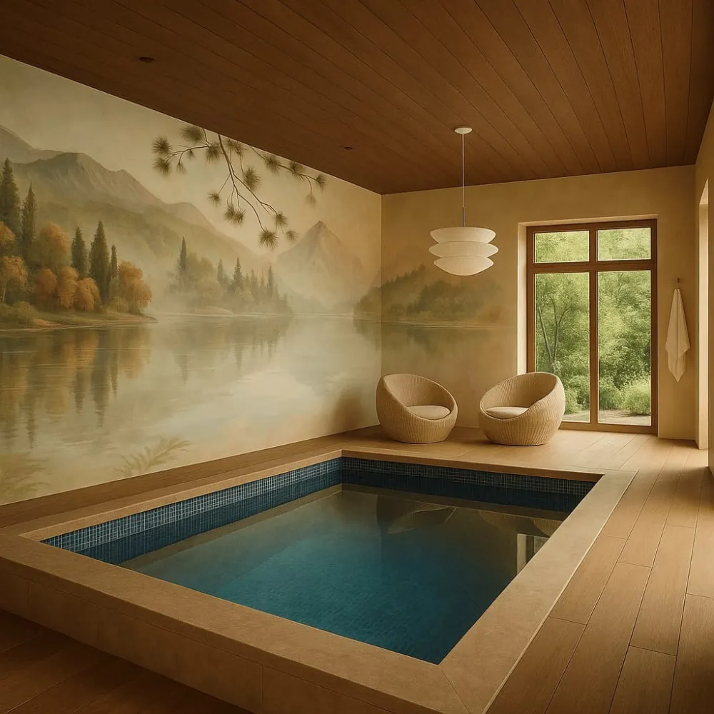 Panorama Mural Wallpaper: Painted, Then Printed