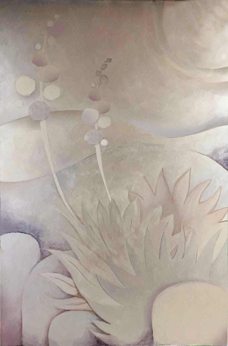 Luna Mexicana—Hand Painted Silver Wallpapers