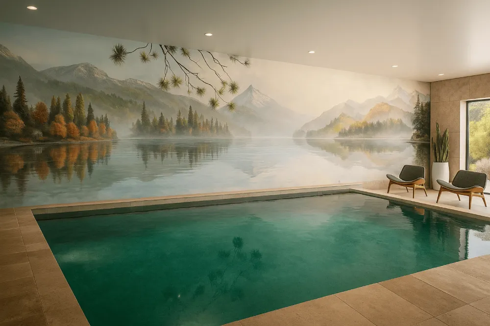 Panorama Mural Wallpaper: Painted, Then Printed