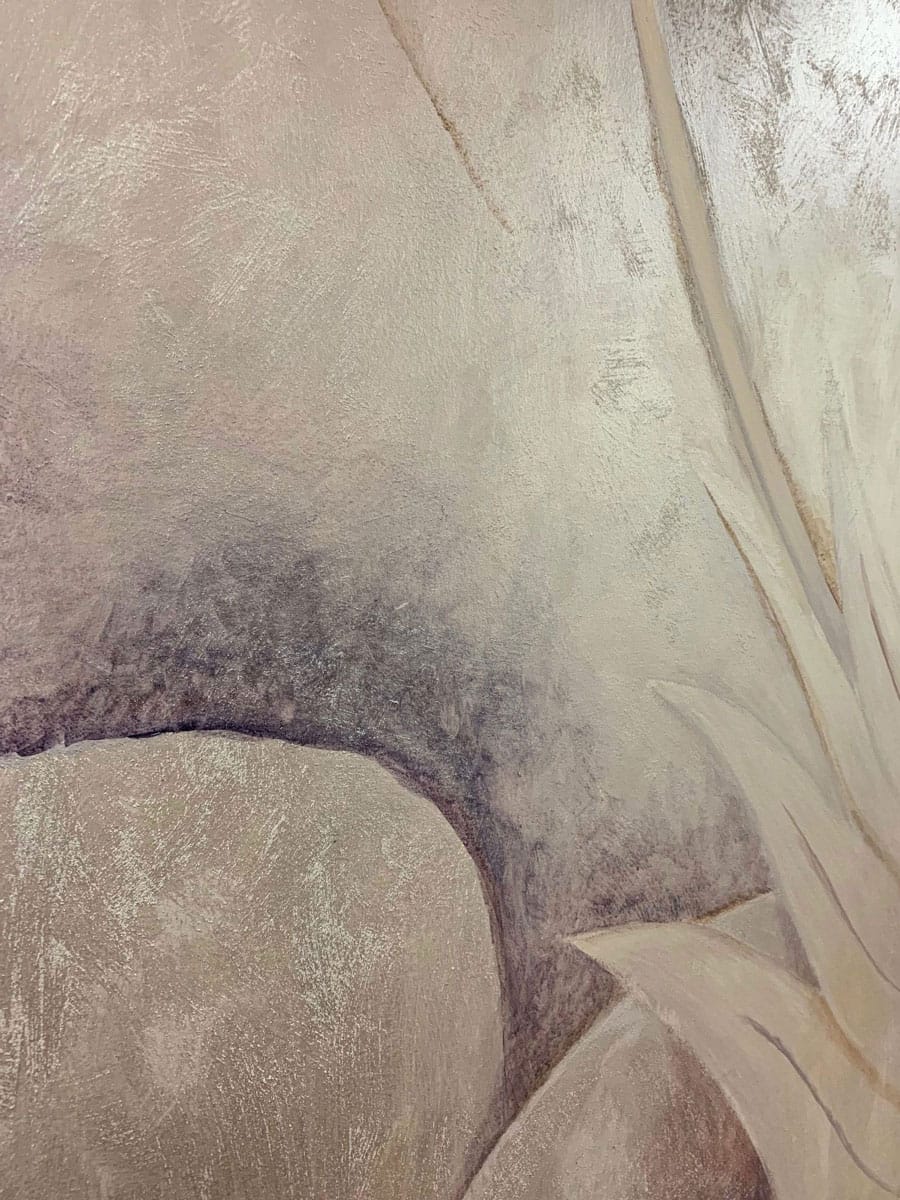 Luna Mexicana—Hand Painted Silver Wallpapers