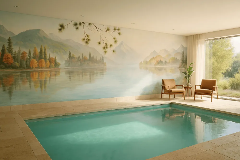 Panorama Mural Wallpaper: Painted, Then Printed