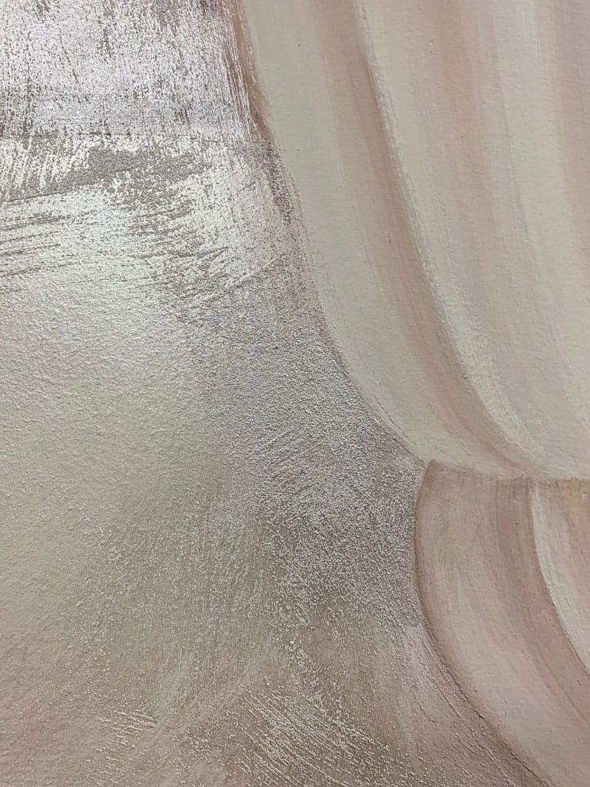 Luna Mexicana—Hand Painted Silver Wallpapers