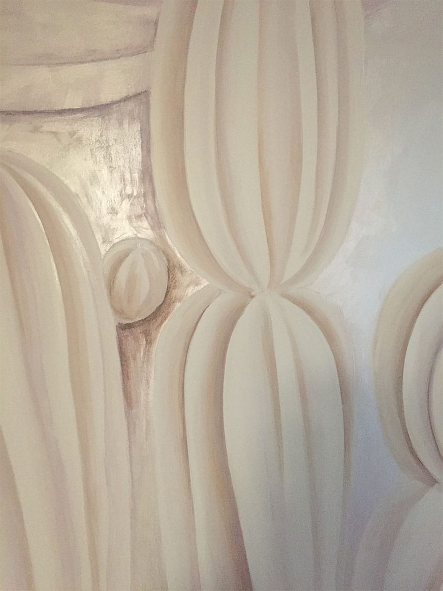 Luna Mexicana—Hand Painted Silver Wallpapers