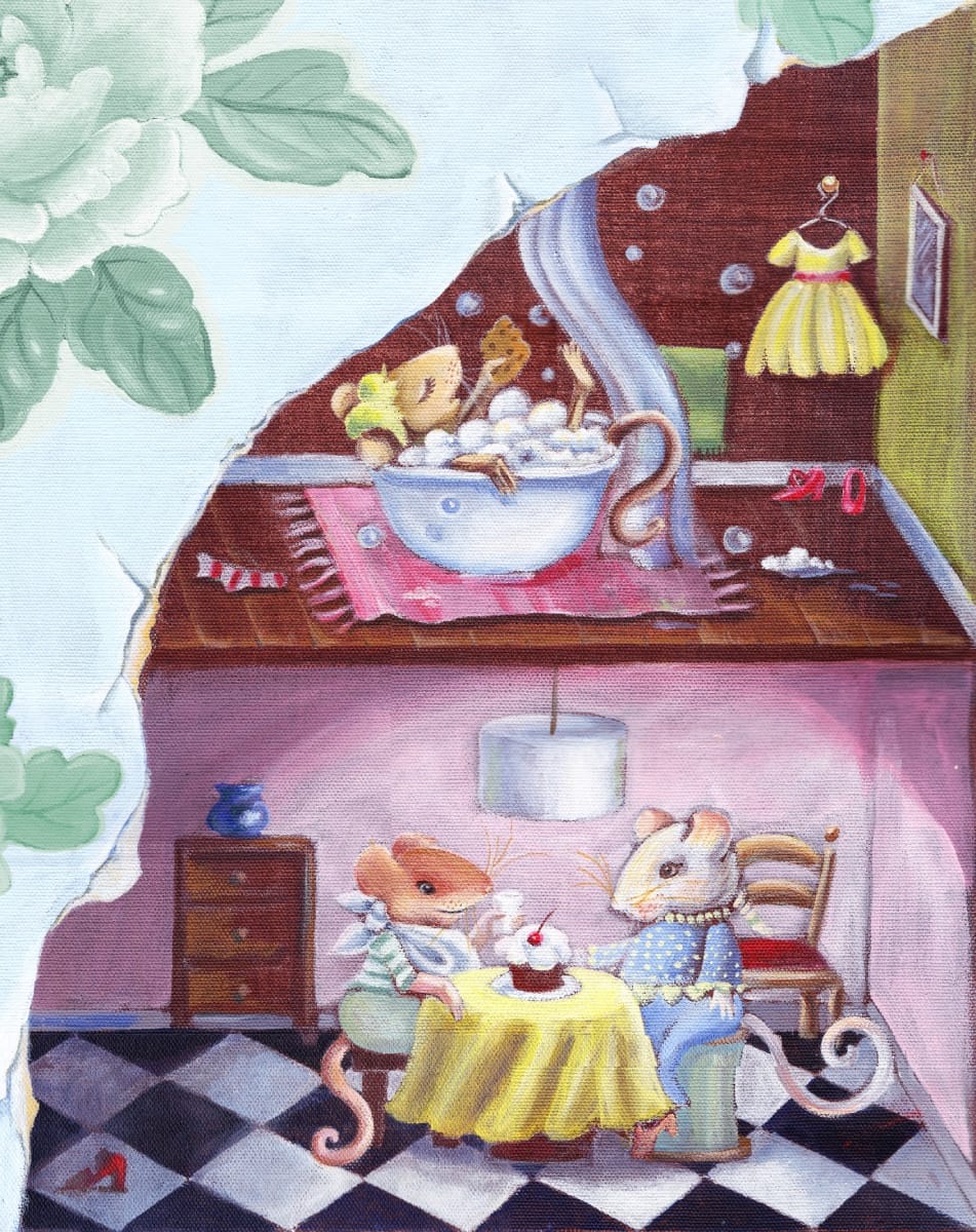 Mini Mural Wallpapers—Mouse in the House