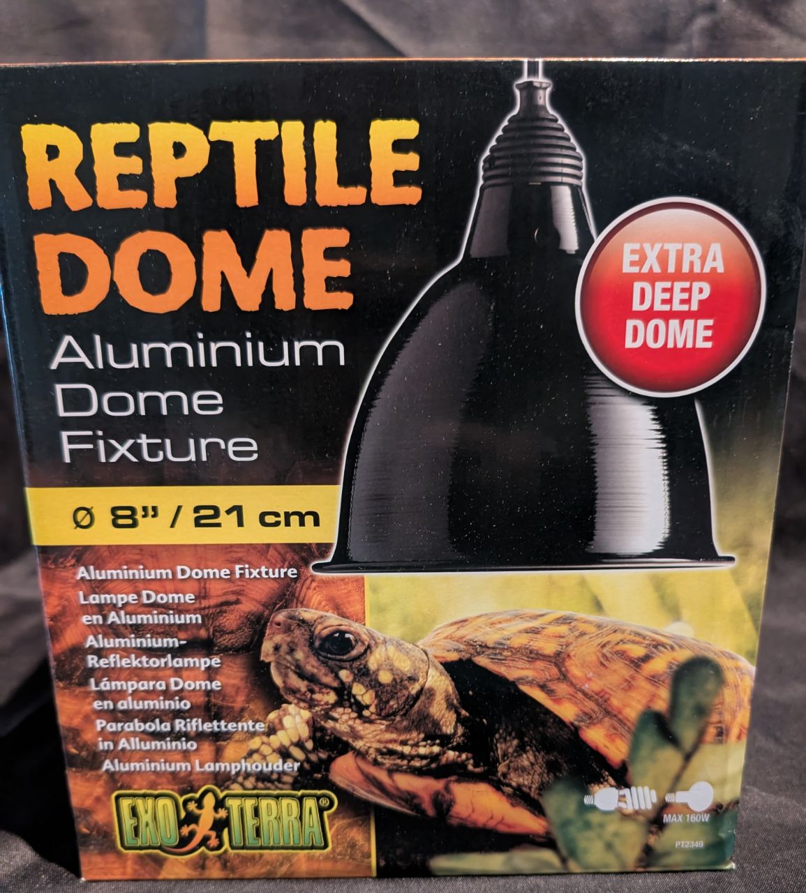 Support de lampe 21 cm, dôme avec réflecteur max 200W