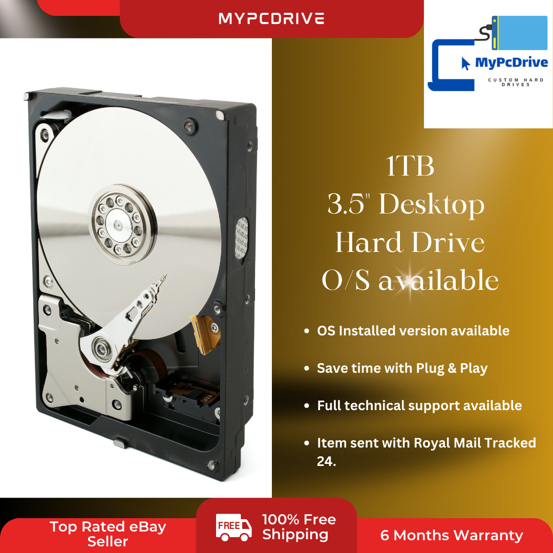 1TB Desktop Hard Drive – Windows 11 + Licensed Office